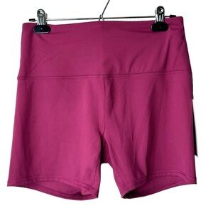 RBX Active NWT HIgh Rise 4" Pink Bike Shorts Fitted Women's Large
